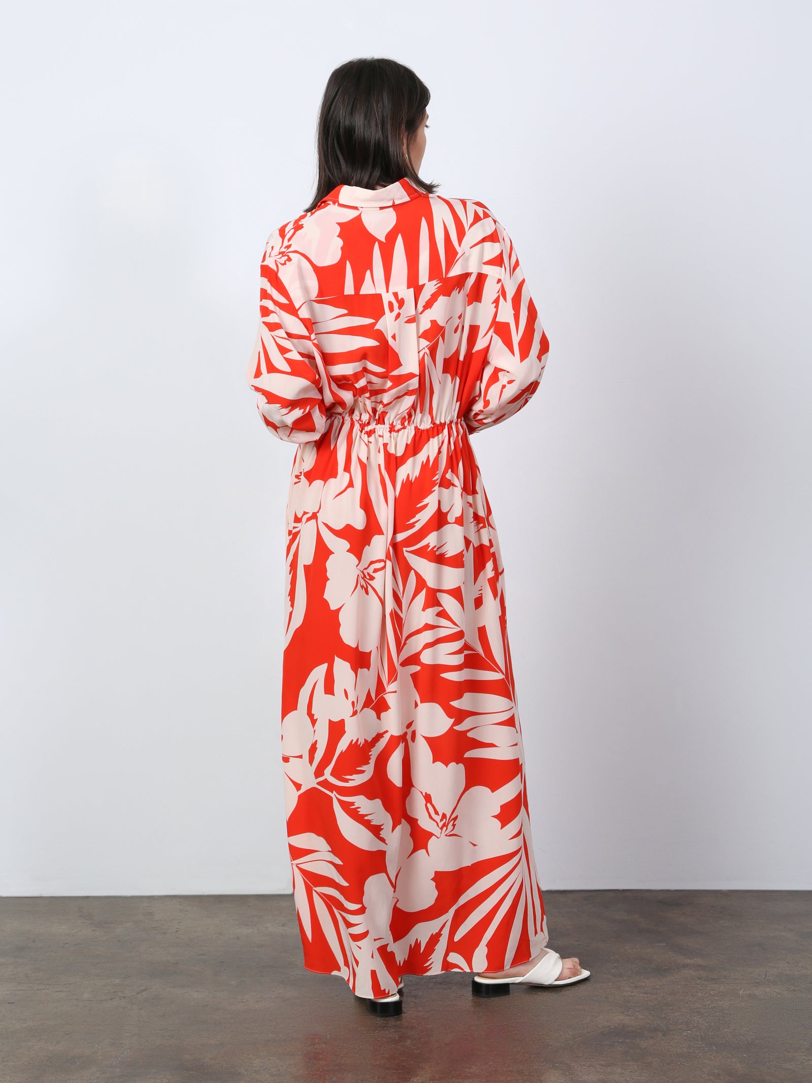 Drawcord Shirt Dress