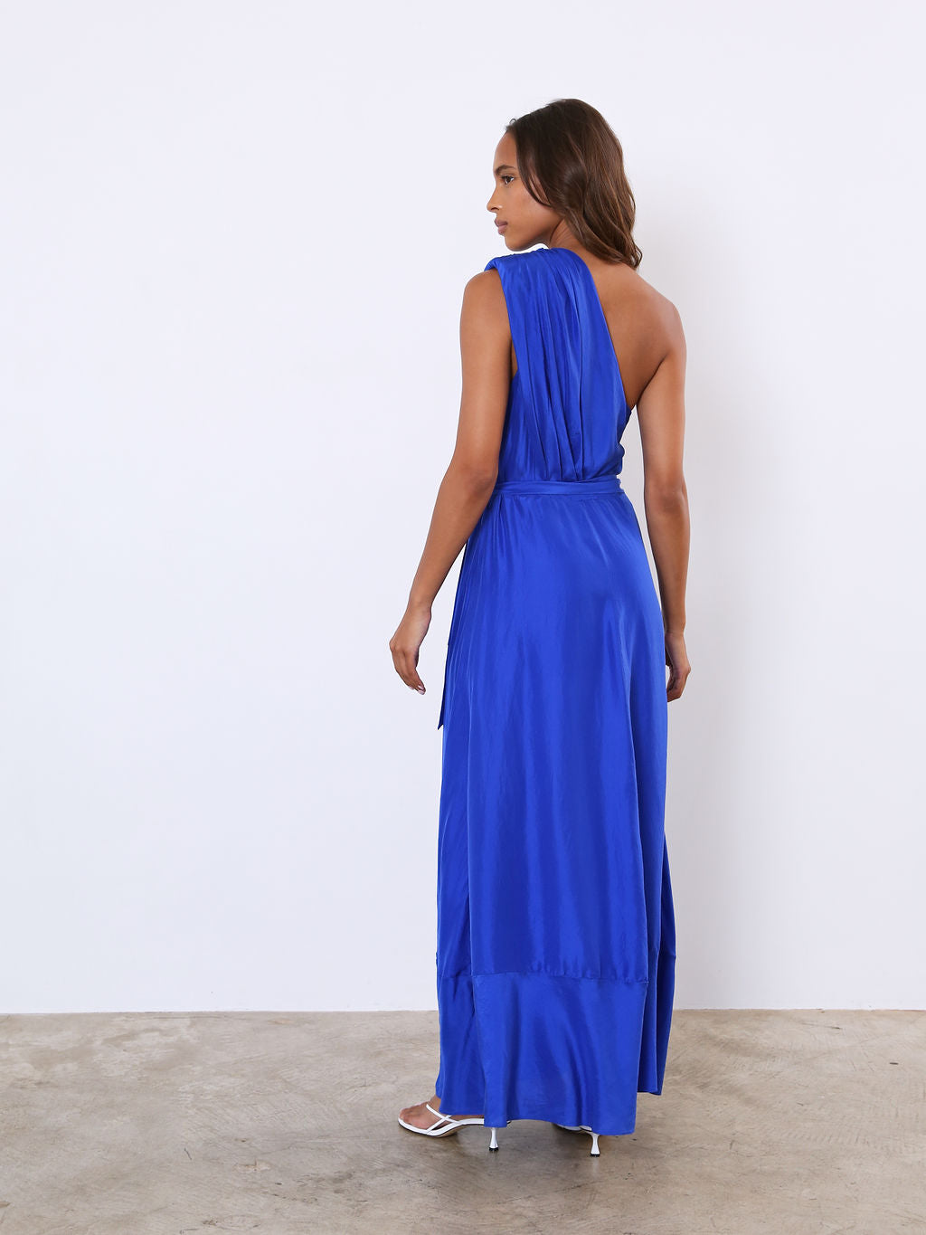 Habotai Silk Belted Dress