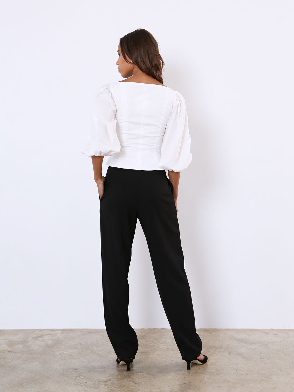 High Waist Pleat Pant