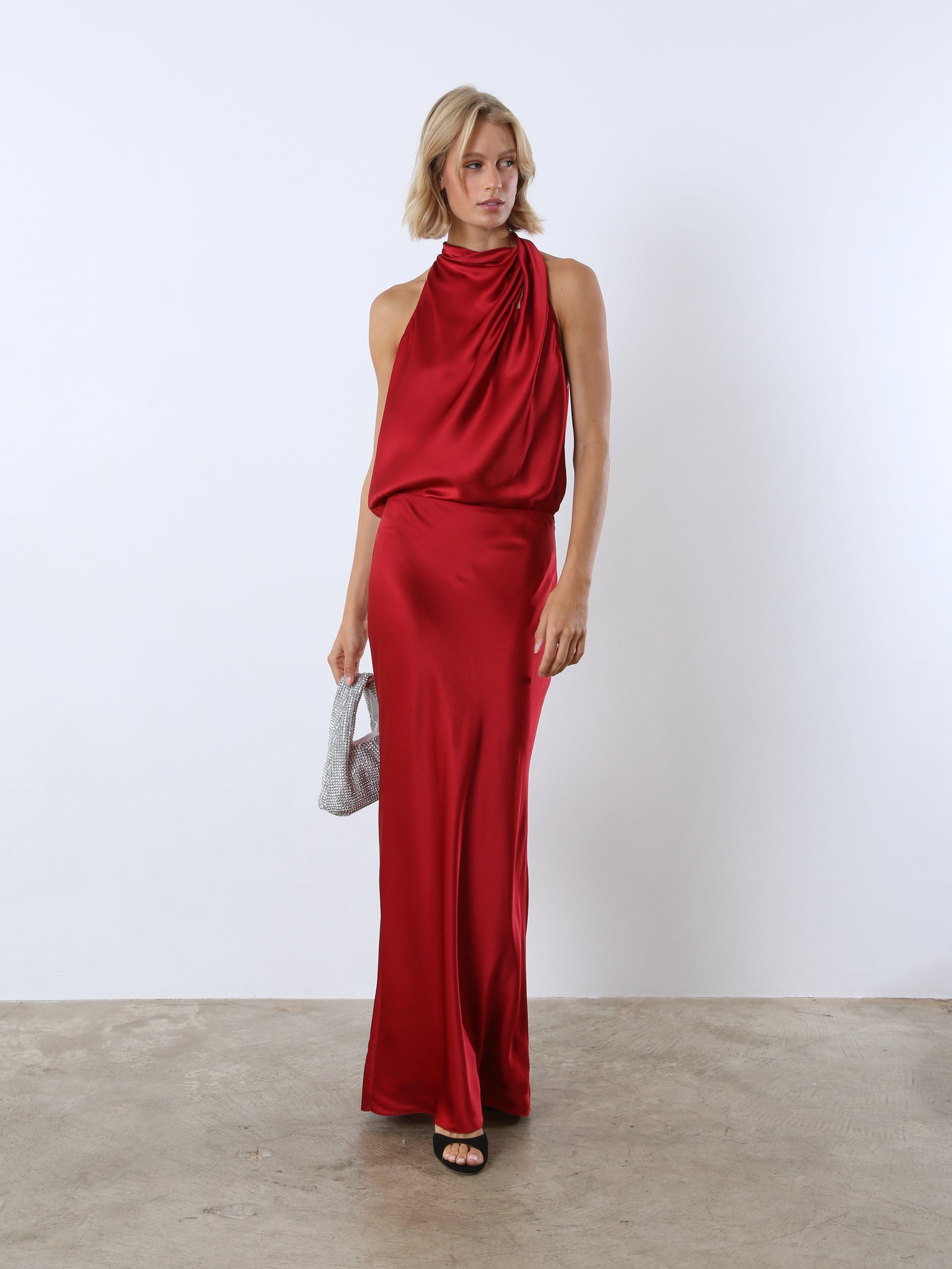High Neck Drape Top