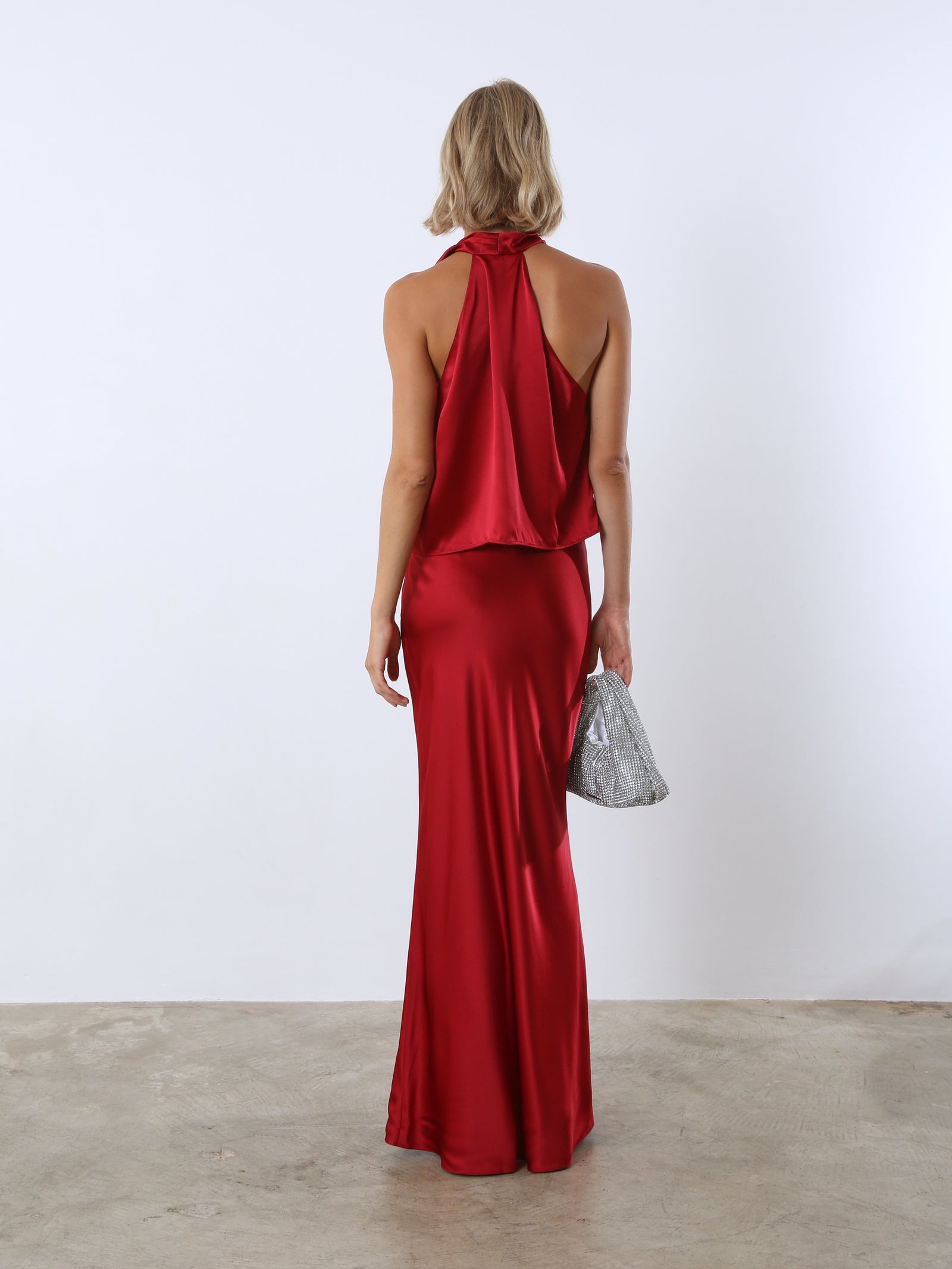 High Neck Drape Top