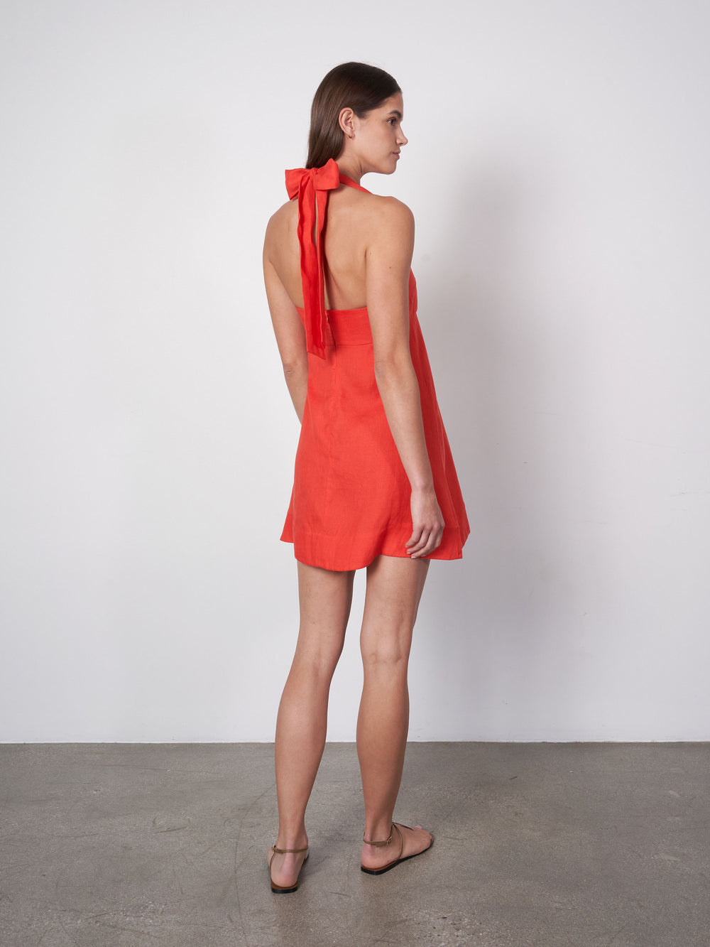 Messina Organic Linen Halter Mini Dress