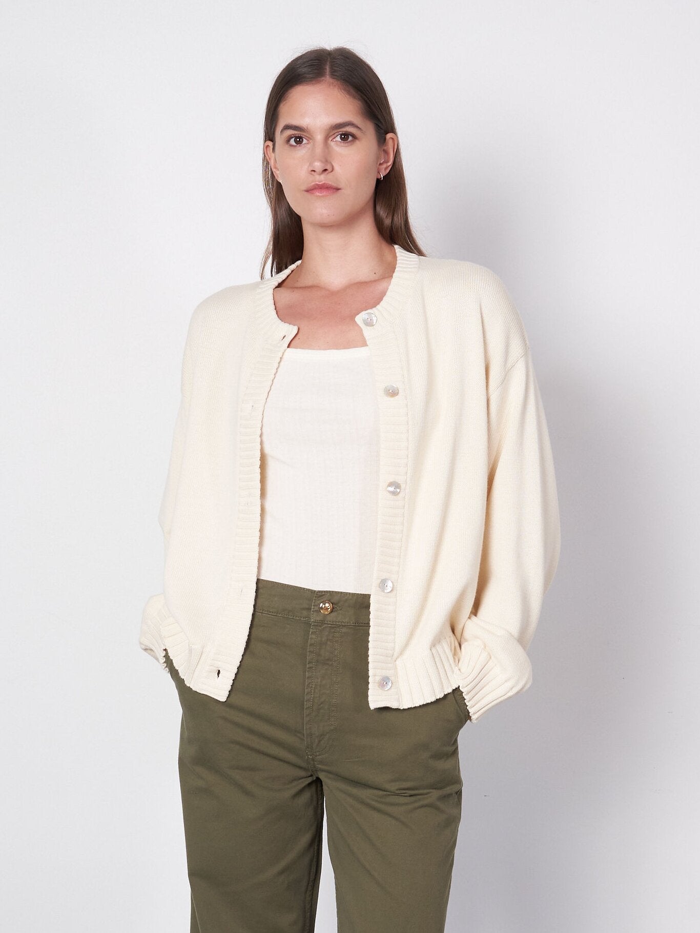 Logo Cotton Knit Cardigan