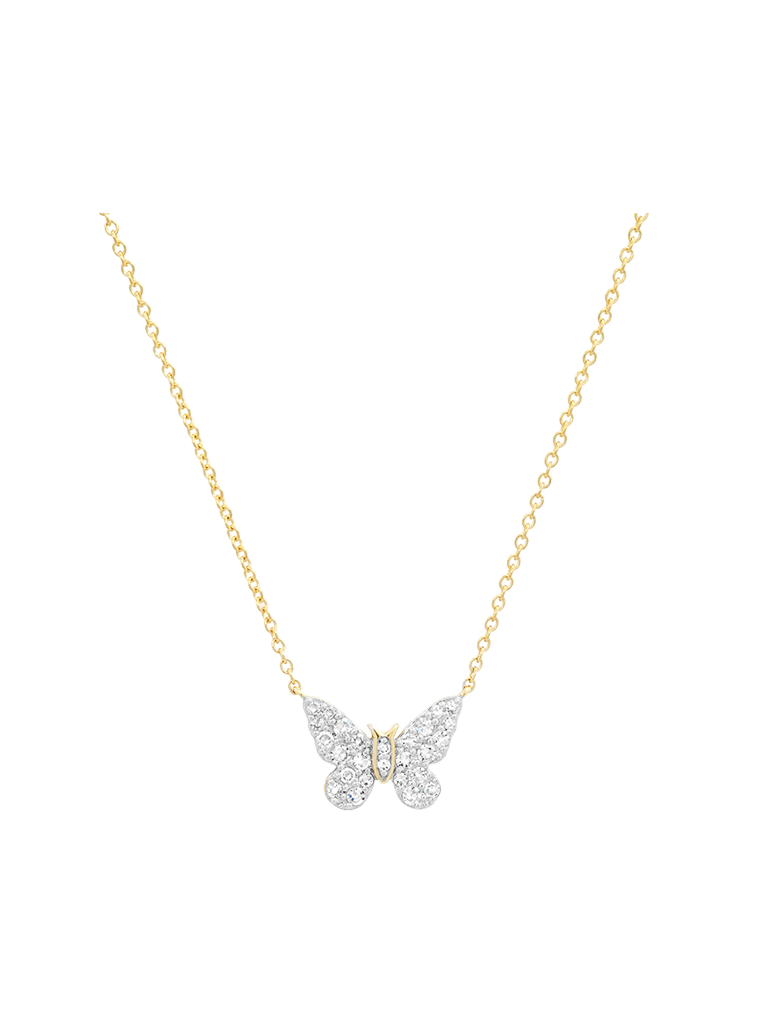 Mini Diamond Butterfly Necklace