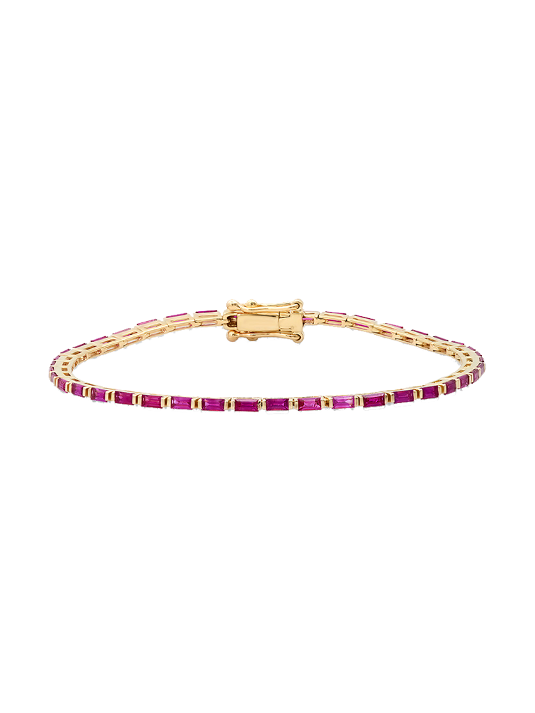 Ruby Baguette Tennis Bracelet