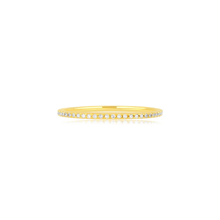 14KY Diamond Eternity Stack Ring