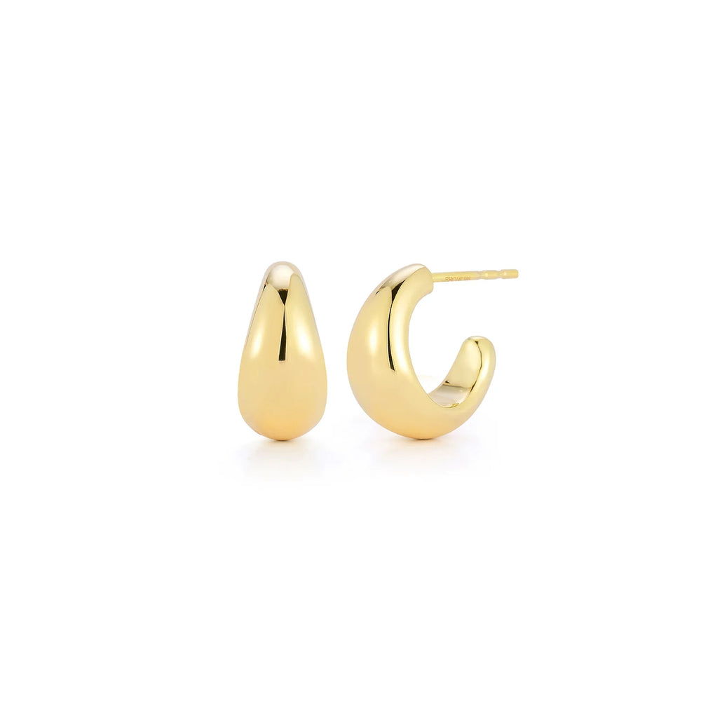 14KY Gold Jumbo Dome Huggie Earrings
