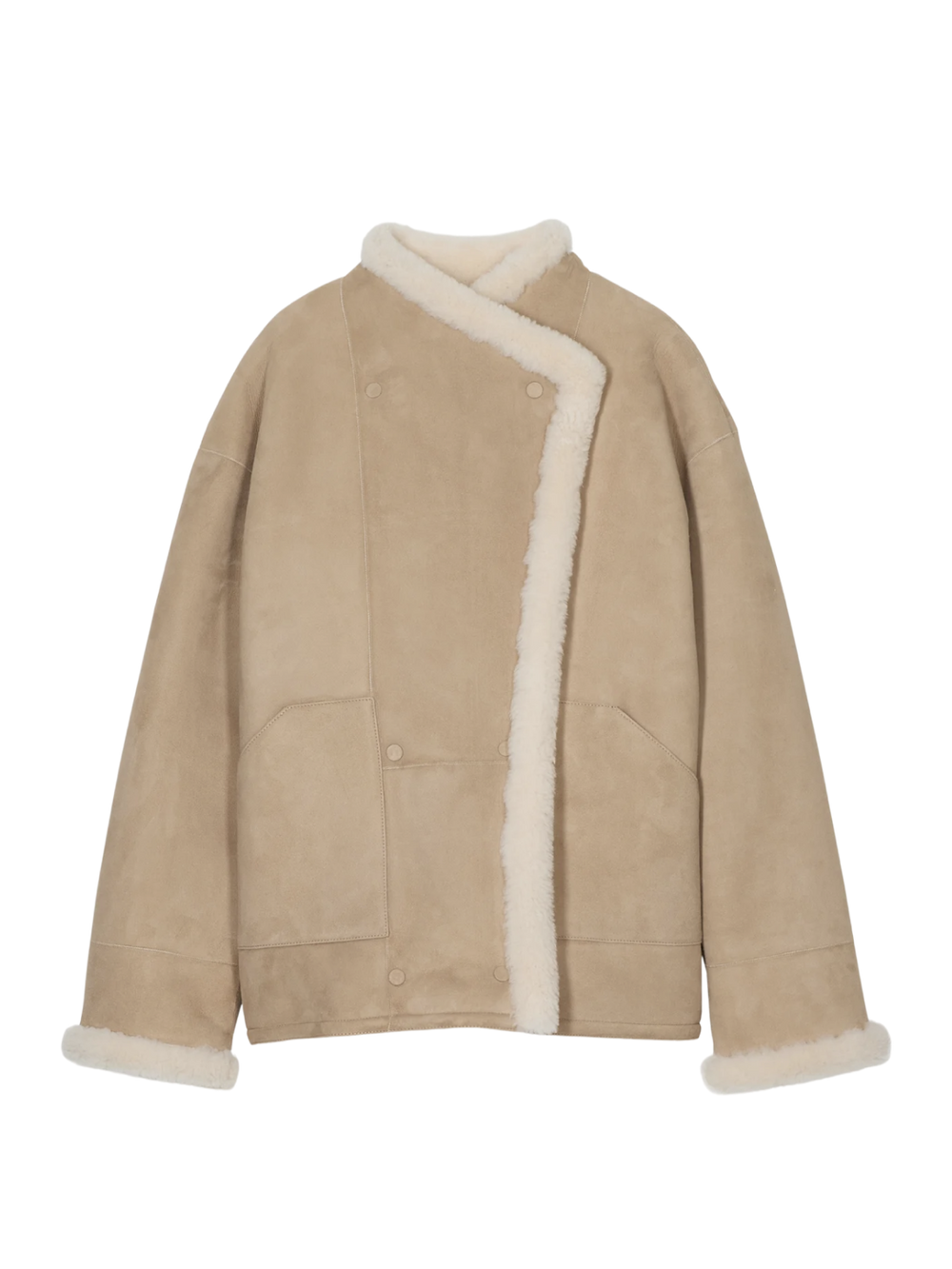 Double Breasted Shearling Jacket