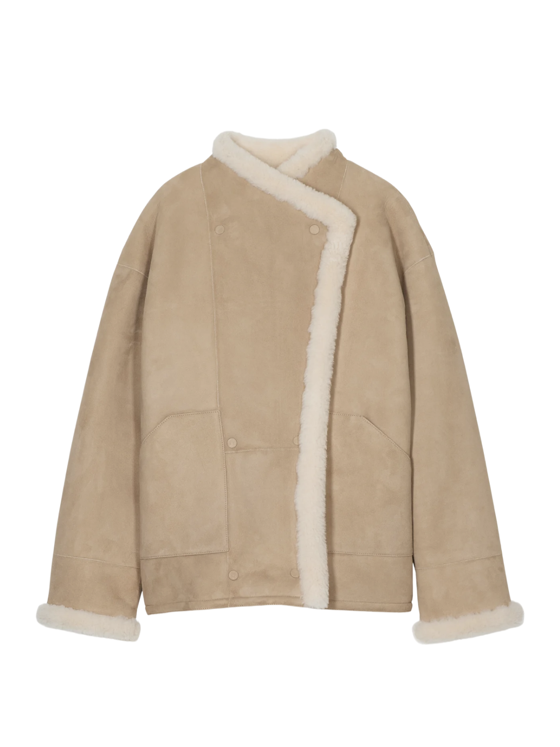 Double Breasted Shearling Jacket