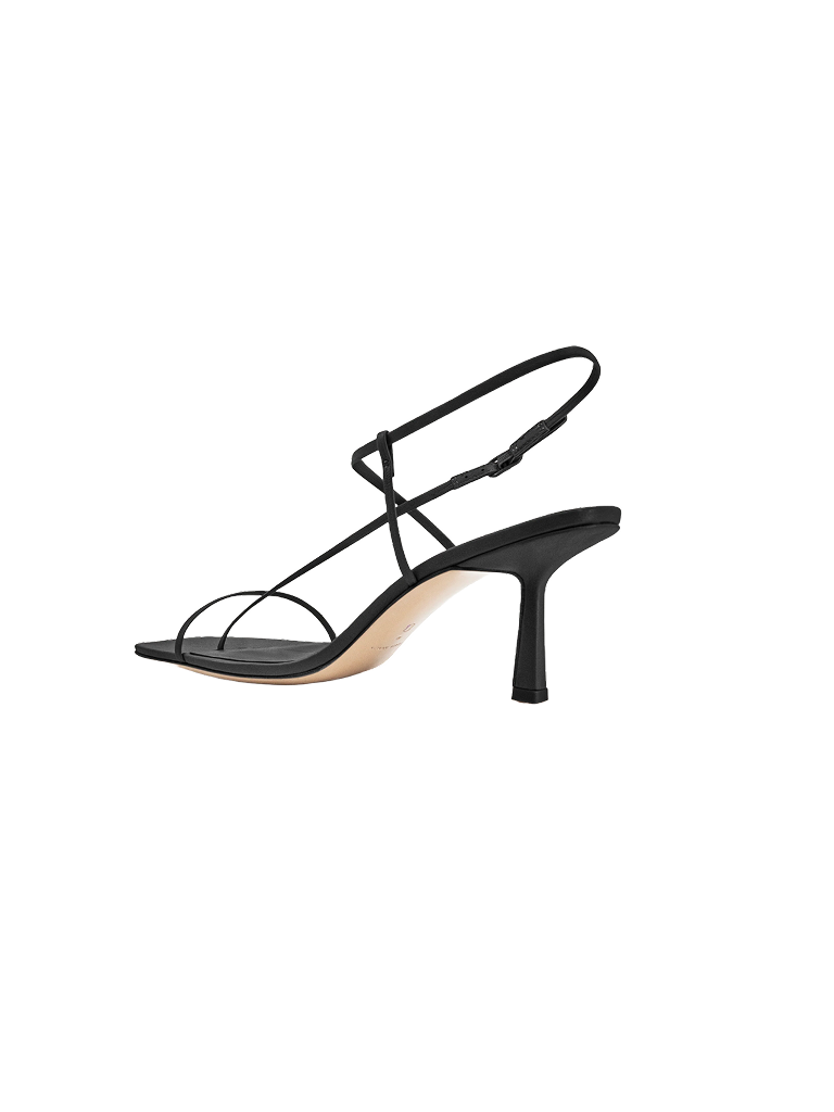 Cross Front 70 Heel - Black