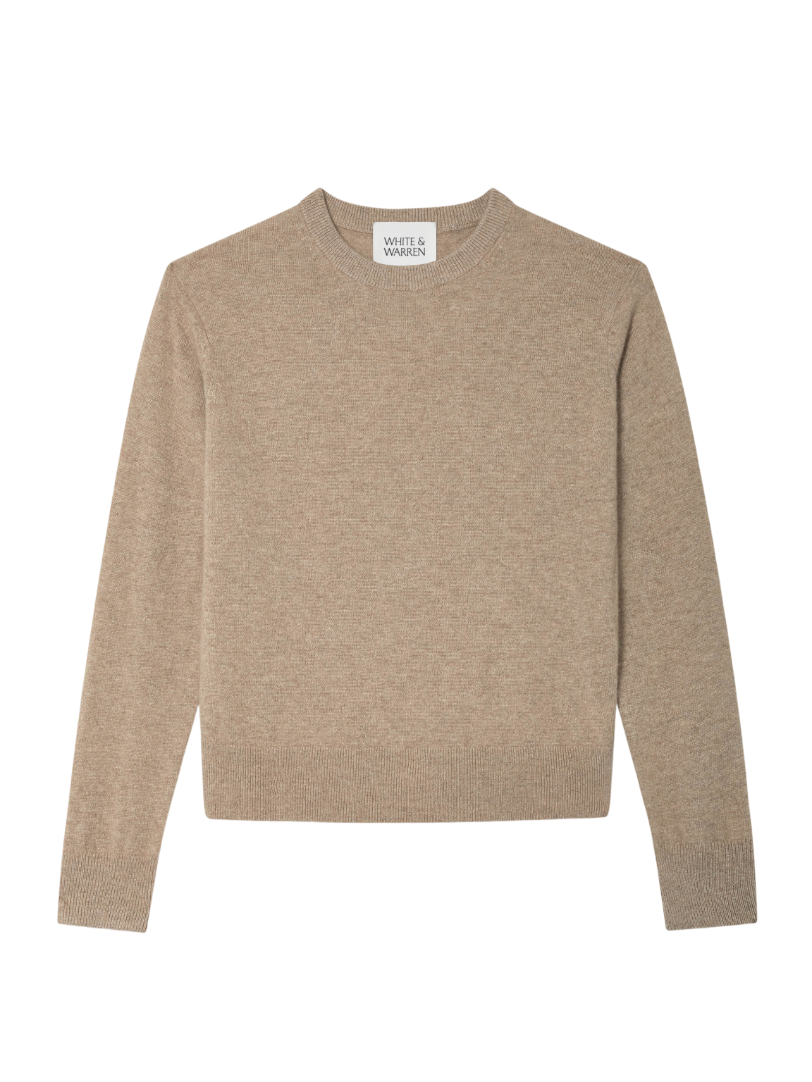 Cashmere Rib Trim Crewneck