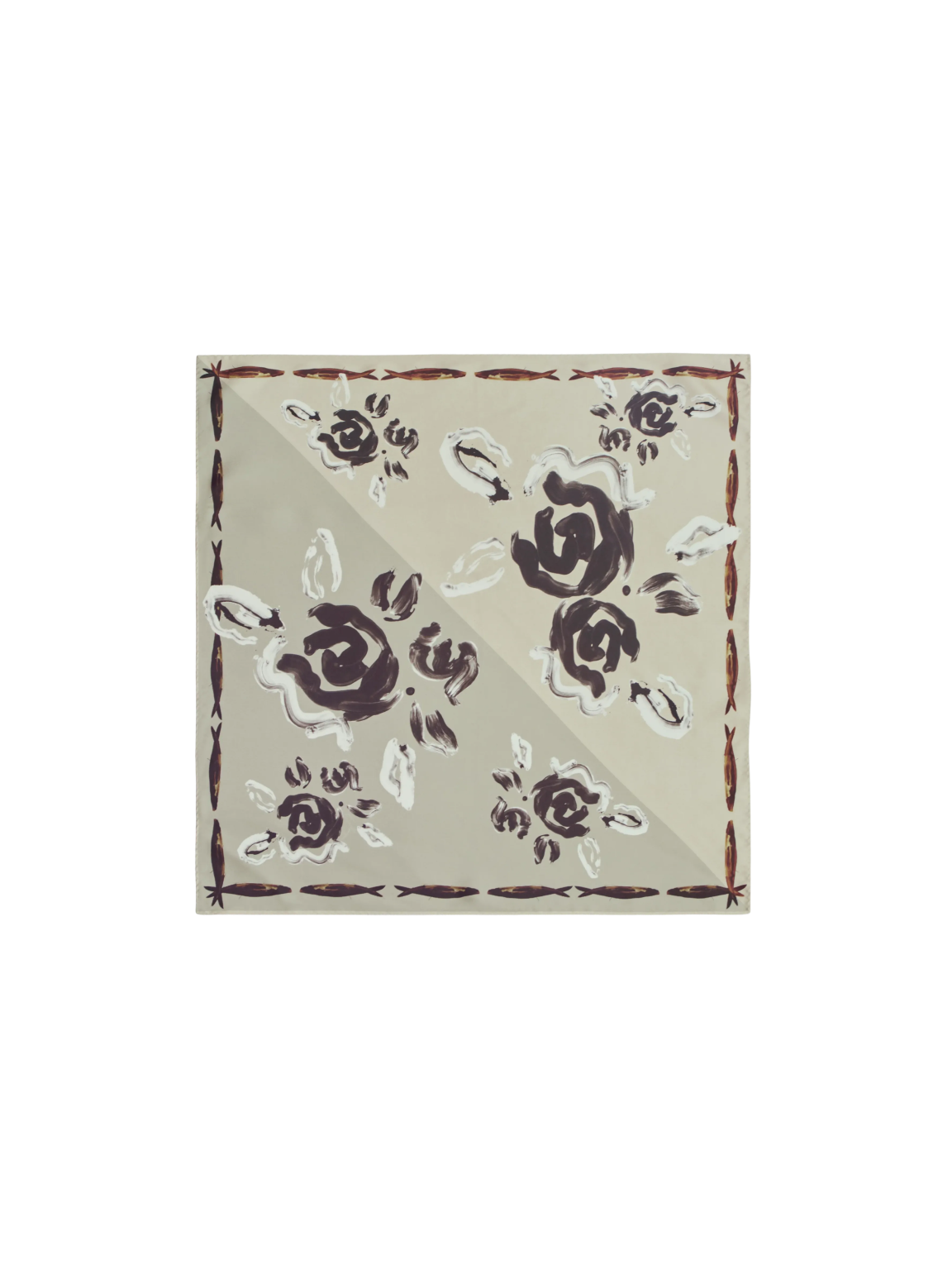 Large Rose Silk Scarf
