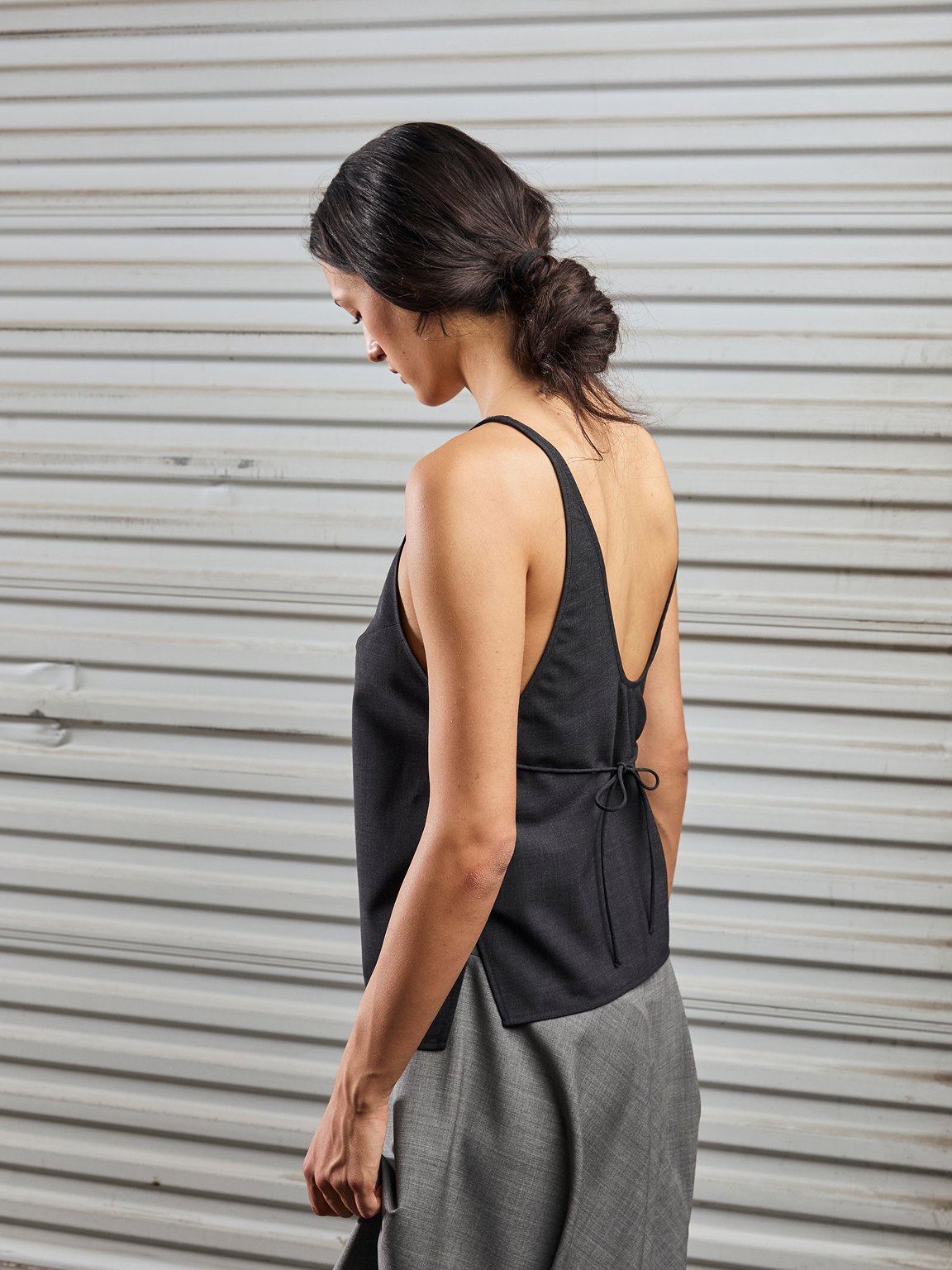 Wool Rouleau Tie Top