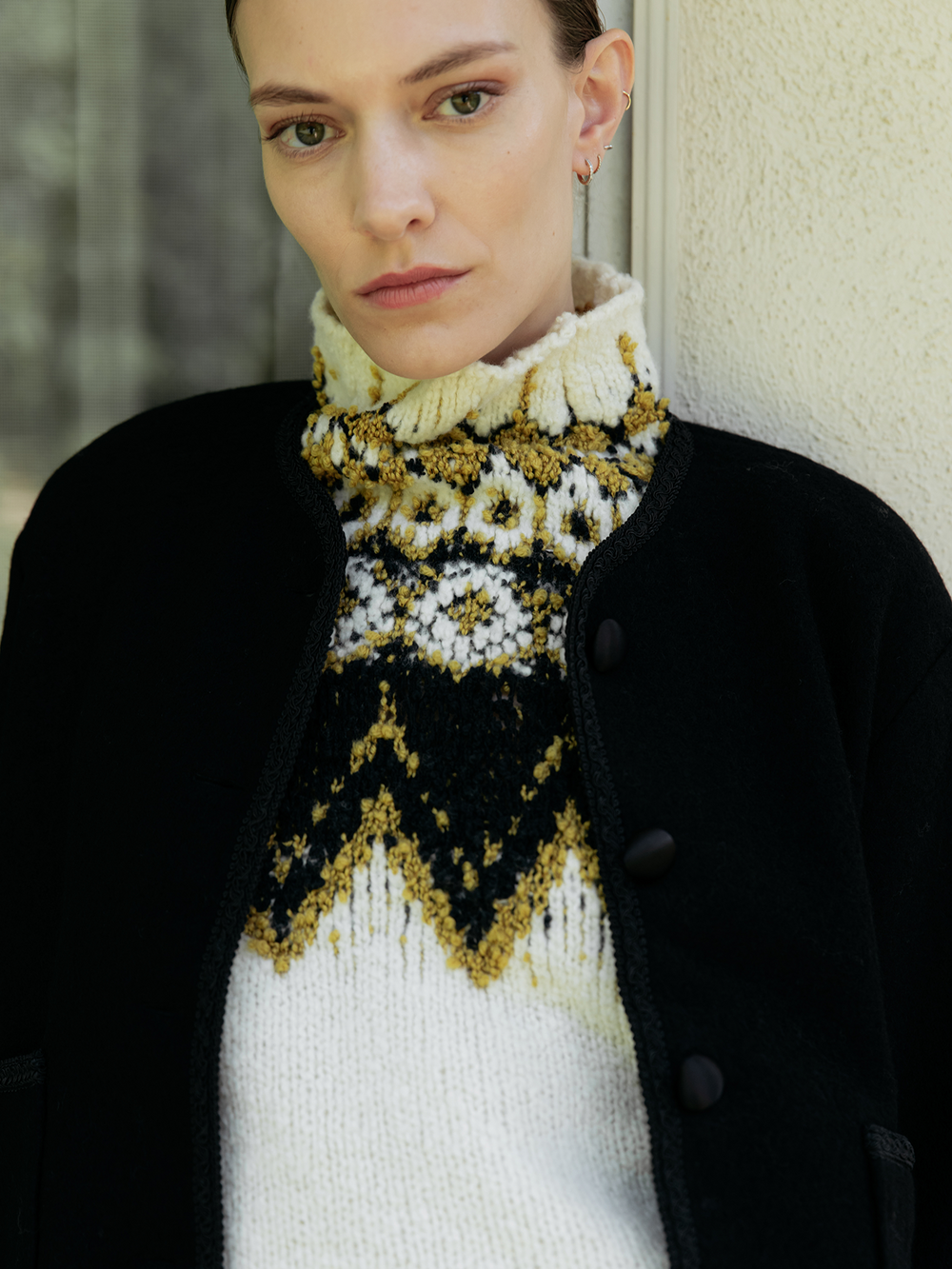 Lizzie Sweater in Textured Fairisle