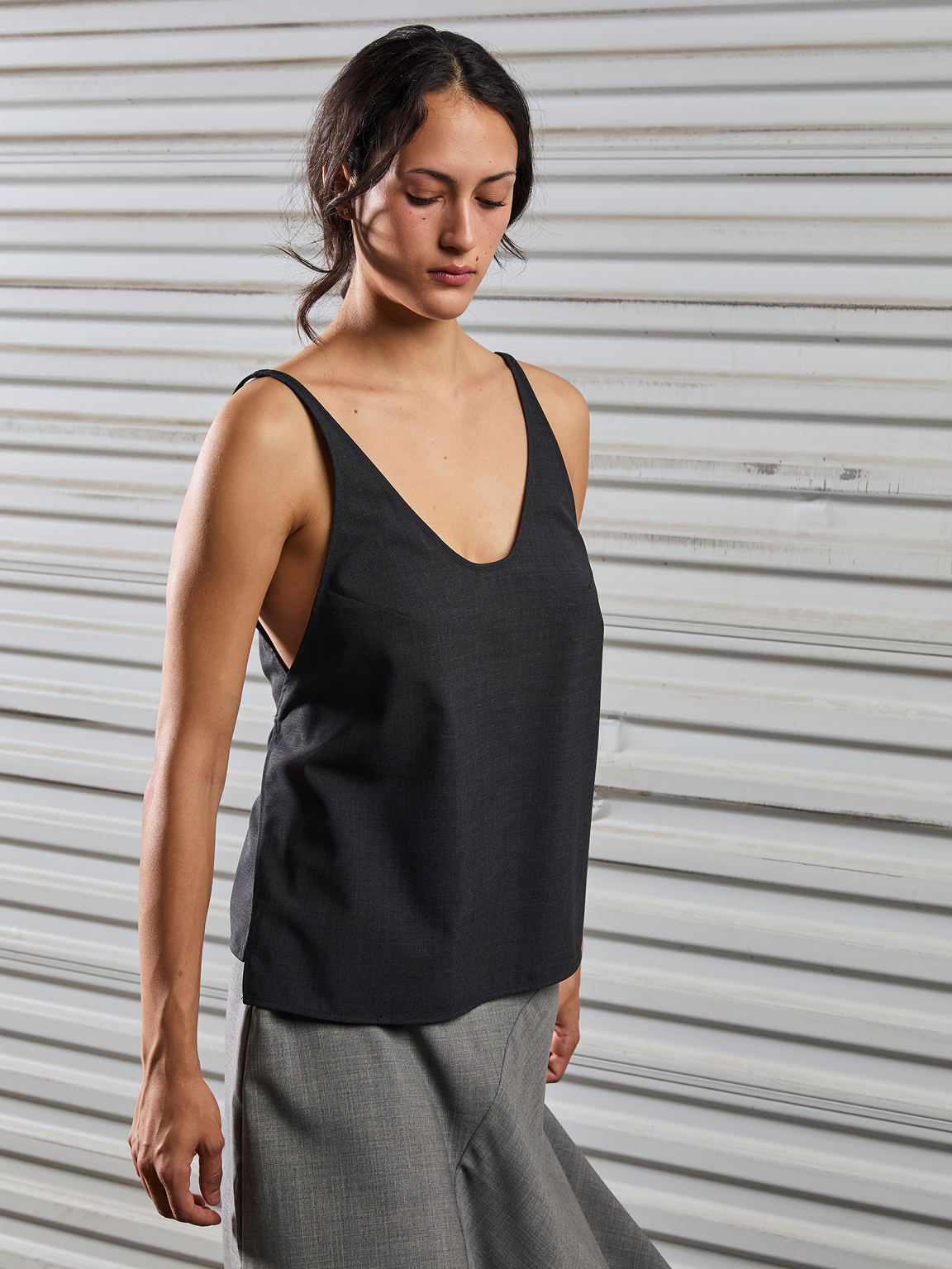 Wool Rouleau Tie Top