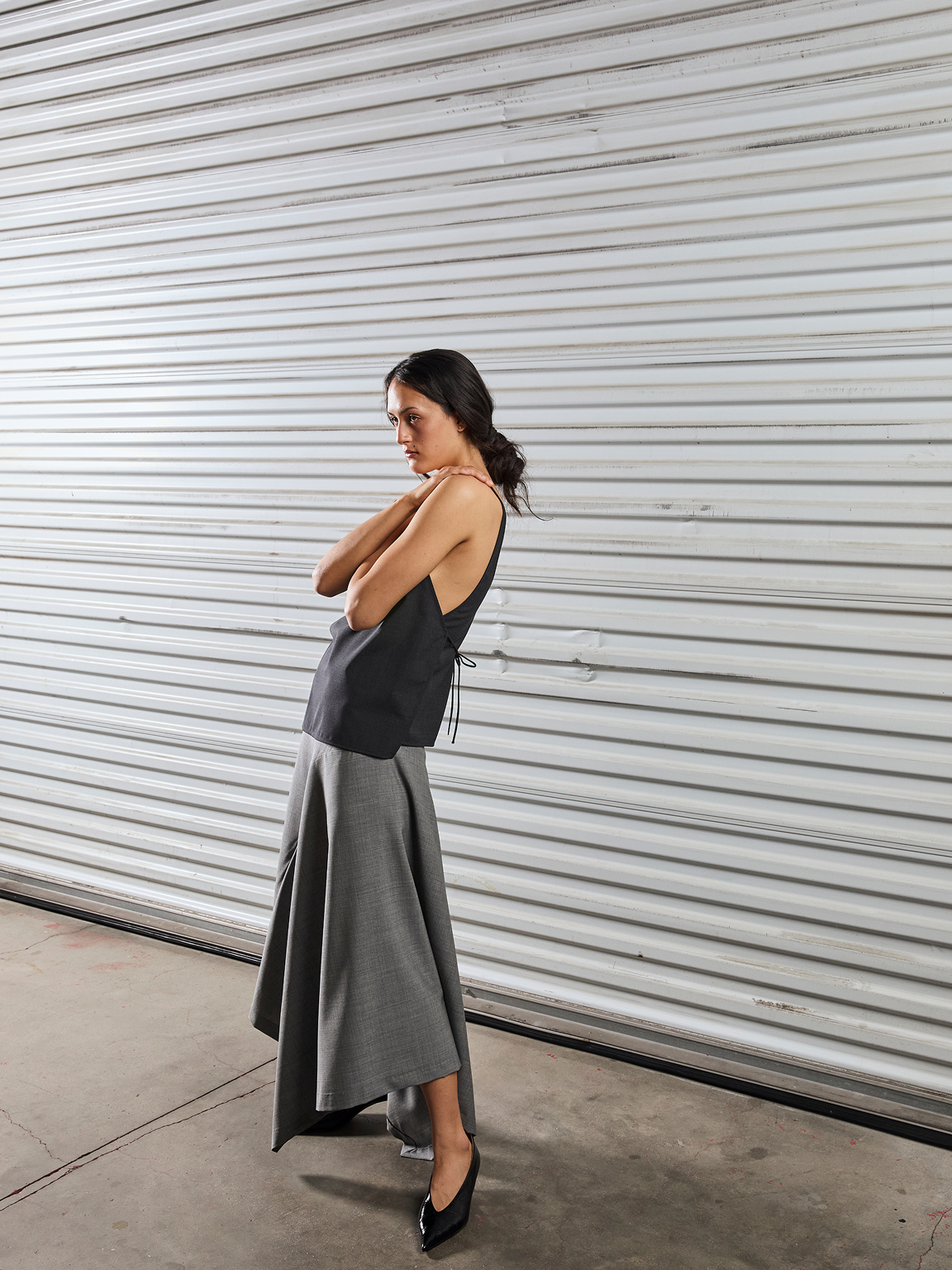 Wool Asymm Skirt