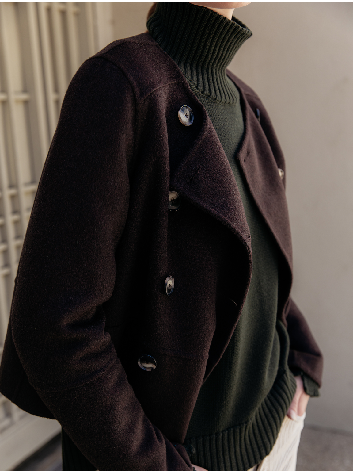 Courtney Jacket in Double Face Wool