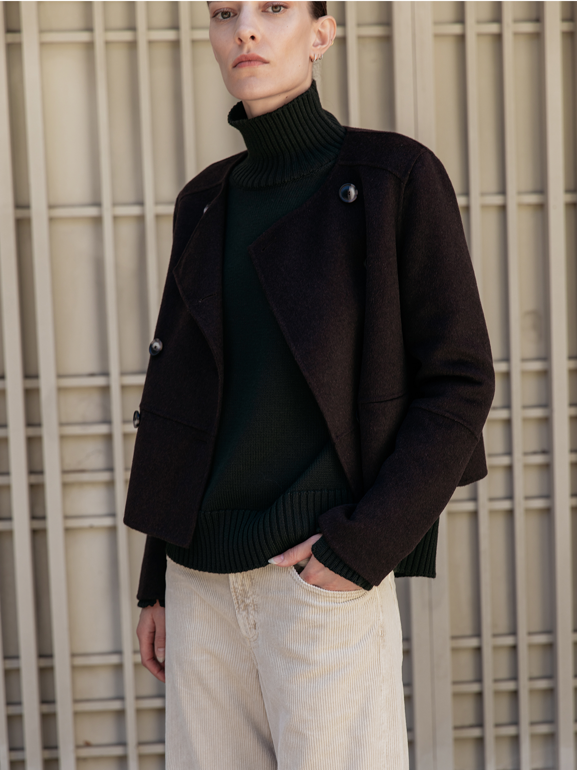 Courtney Jacket in Double Face Wool