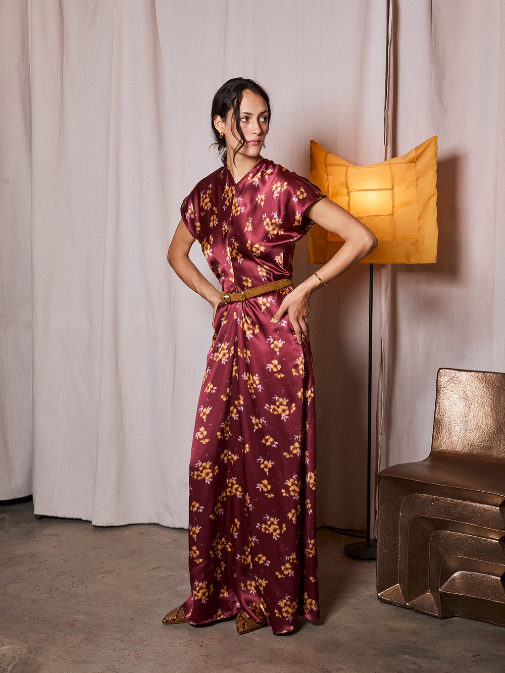 Bella Silk Maxi Dress