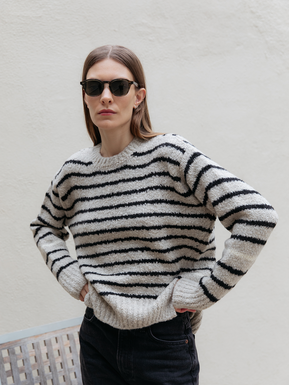 Leonie Sweater in Striped Wool