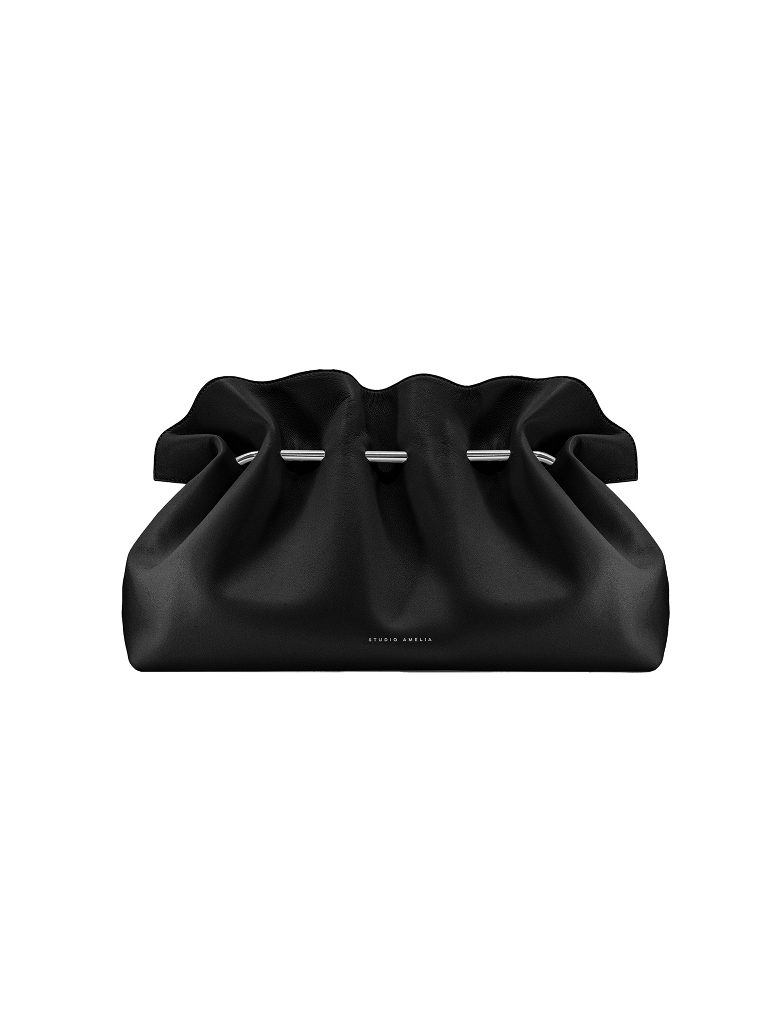 Pierced Mini Pouch Bag - Black