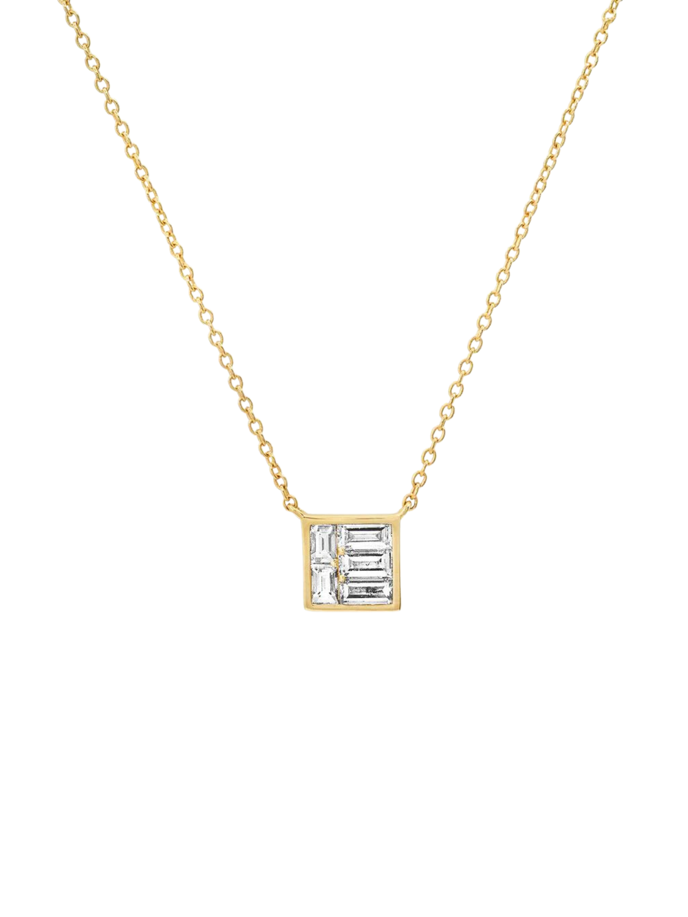 Diamond Square Illusion Necklace