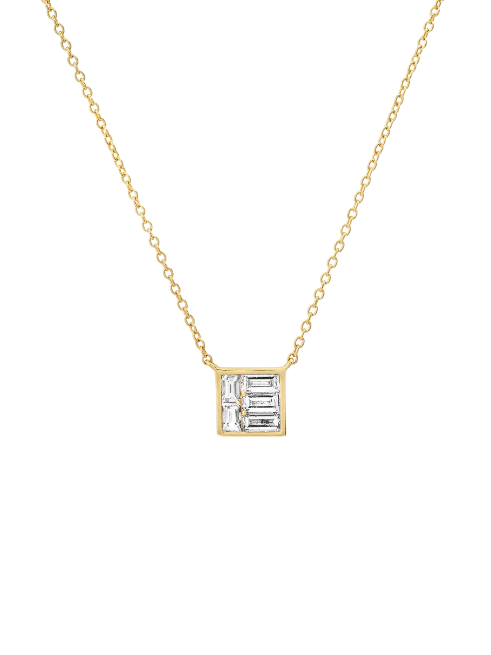 Diamond Square Illusion Necklace