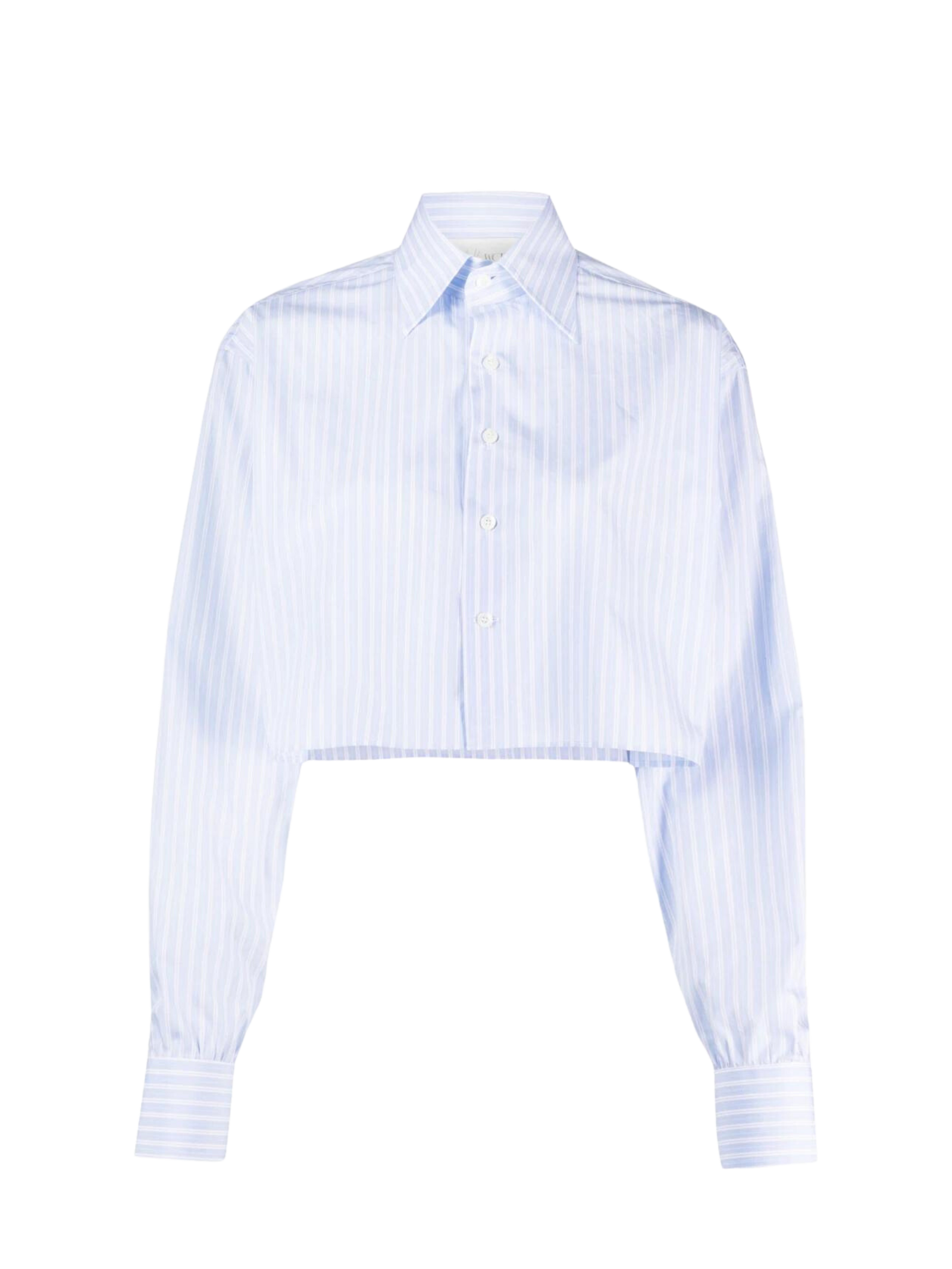 Stripe Crop Button-Up