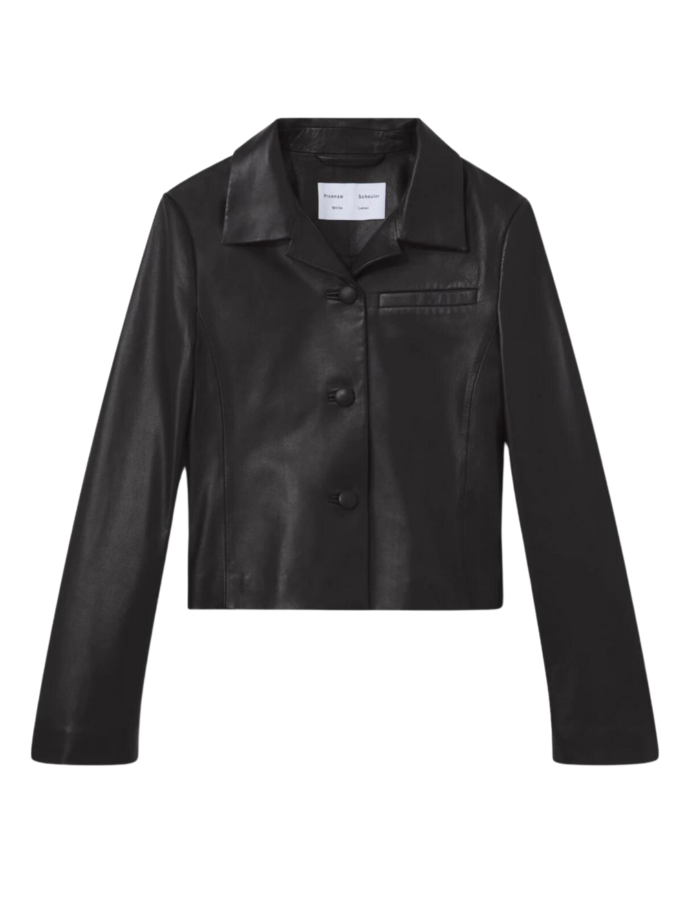 Cropped Leather Blazer